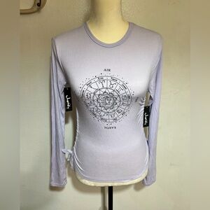 Justify Light Purple Astrological Long Sleeve Tee